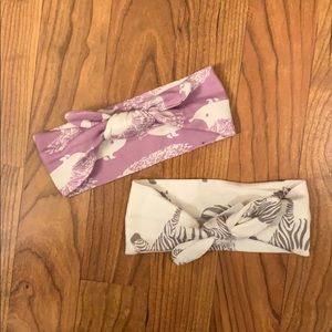 Pair of Organic cotton toddler headbands